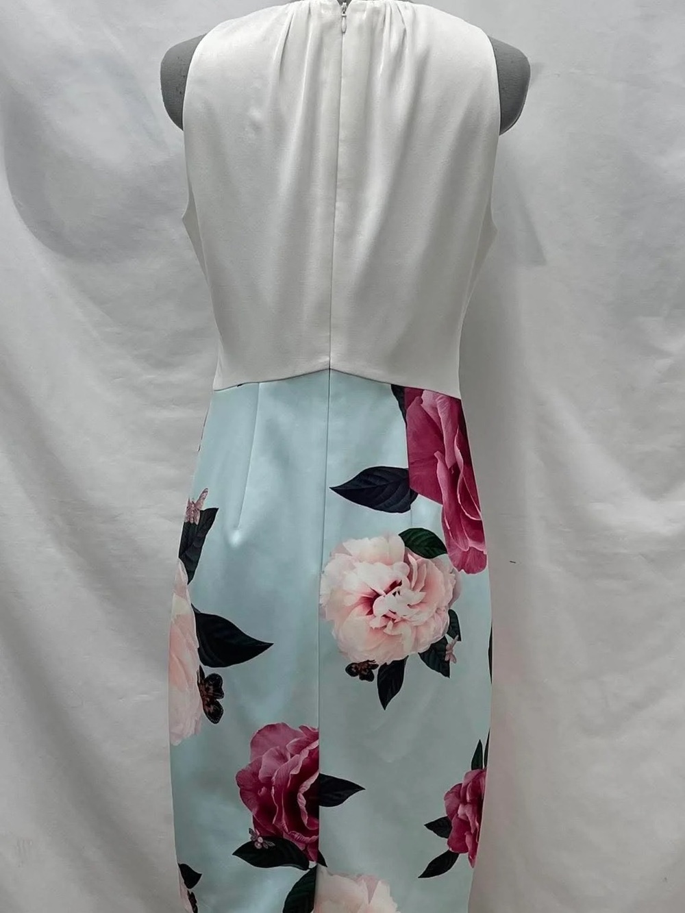 Ted Baker Size 2 Annile Ruched Sleeveless Bodycon Dress Magnificent Flora - Picture 3 of 3